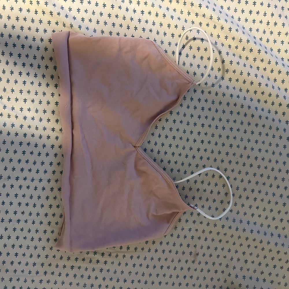 Free People Peach Bralette with Spaghetti Straps